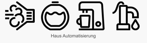 Icon Set Hausautomatisierung in Konturdarstellung