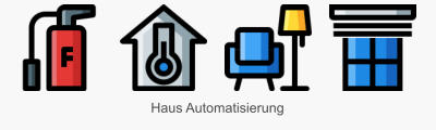 Icon Set Hausautomatisierung in Konturdarstellung mit Füllung