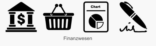 Formen Icon Set Finanzwesen
