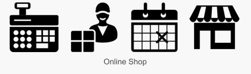 Formen Icon Set Online Shop