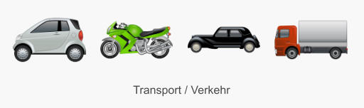 Icon Set Transport / Verkehr im klassischen Grafikstil