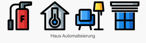 Icon Set Hausautomatisierung in Konturdarstellung mit Füllung